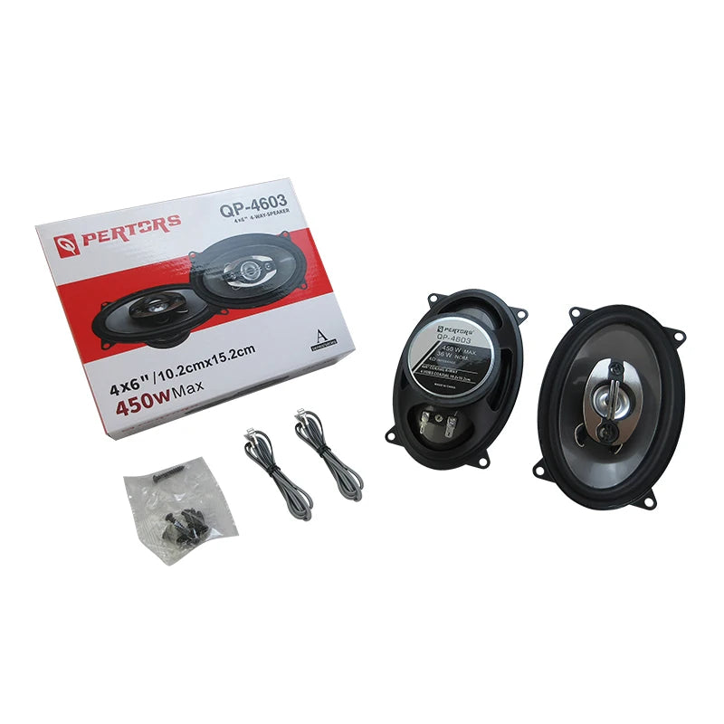 4x6-Inch 900W 4-Way Coaxial Car Speakers