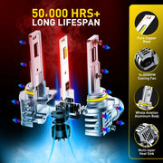 2-Piece 9005/9006 LED Headlight Bulb – 6500K, CANBUS, Compact