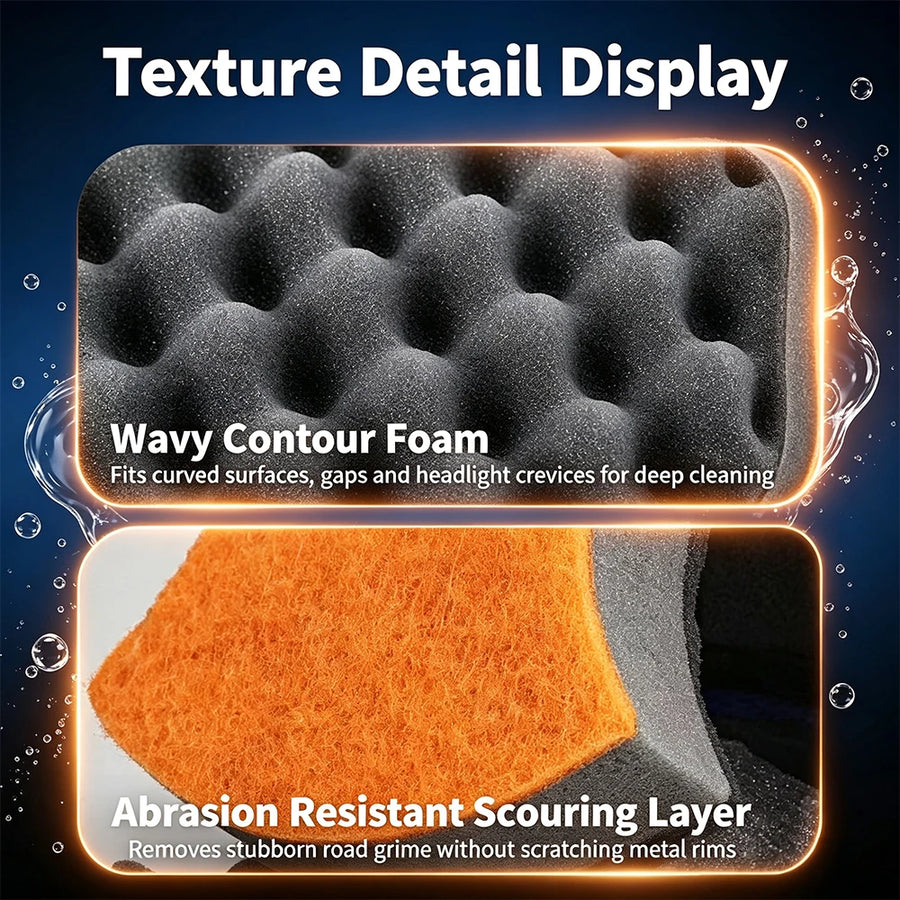 Contoured Car Wash Sponges, 2-Piece Shape Options