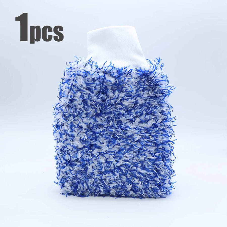 Dual-Sided Microfiber Car Wash Mitts - Color Options