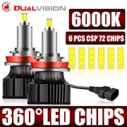 2-Piece H1/H7/H11/9005/9006/9012 LED Headlight Bulb – 6000K, CANBUS