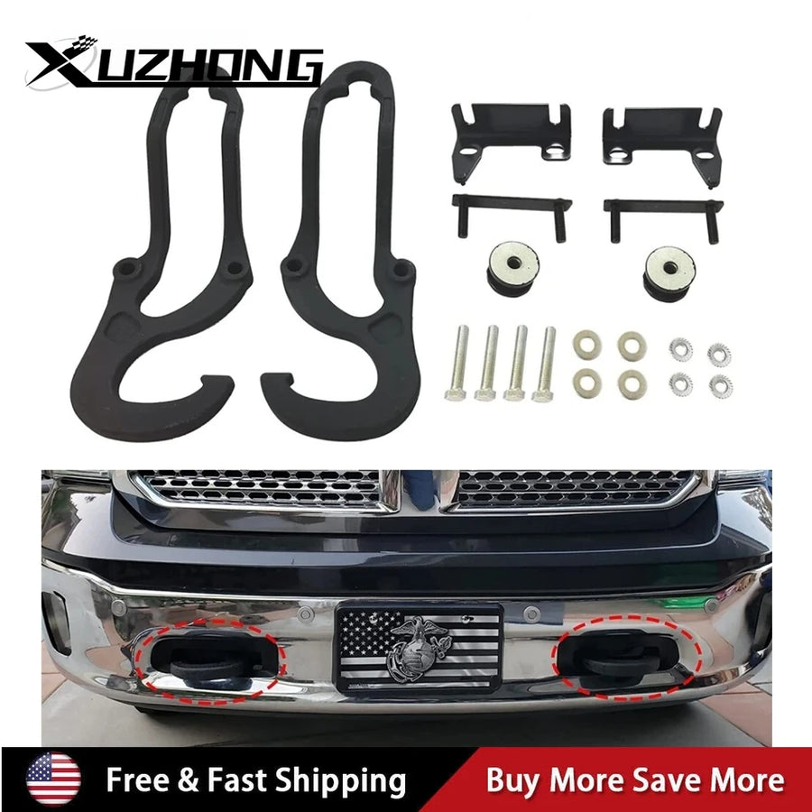 For 2009-2019 Dodge Ram Ram Front Tow Hooks and Bezel Bracket 1500 68196982AA