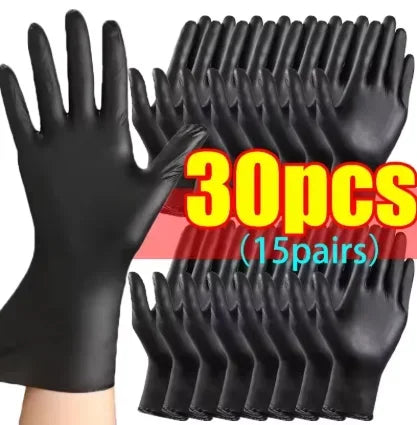 Black Disposable Work Gloves – 10 to 100 Pack