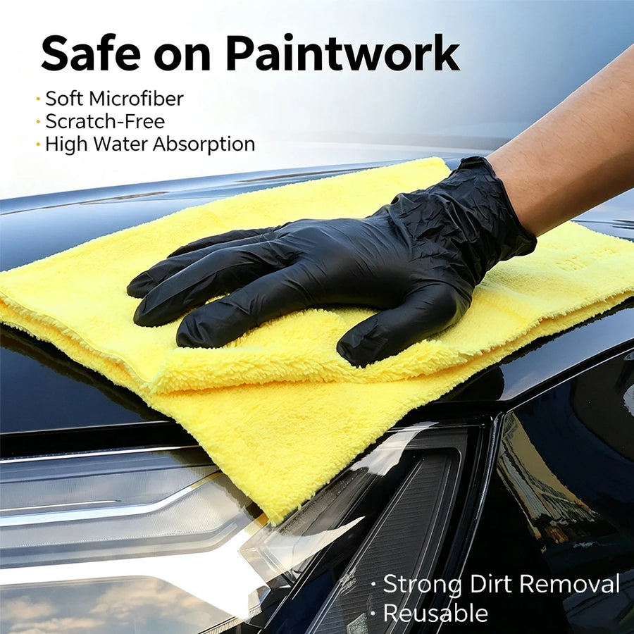 40 x 40 cm Microfiber Car Cleaning Towels, 5-Pack