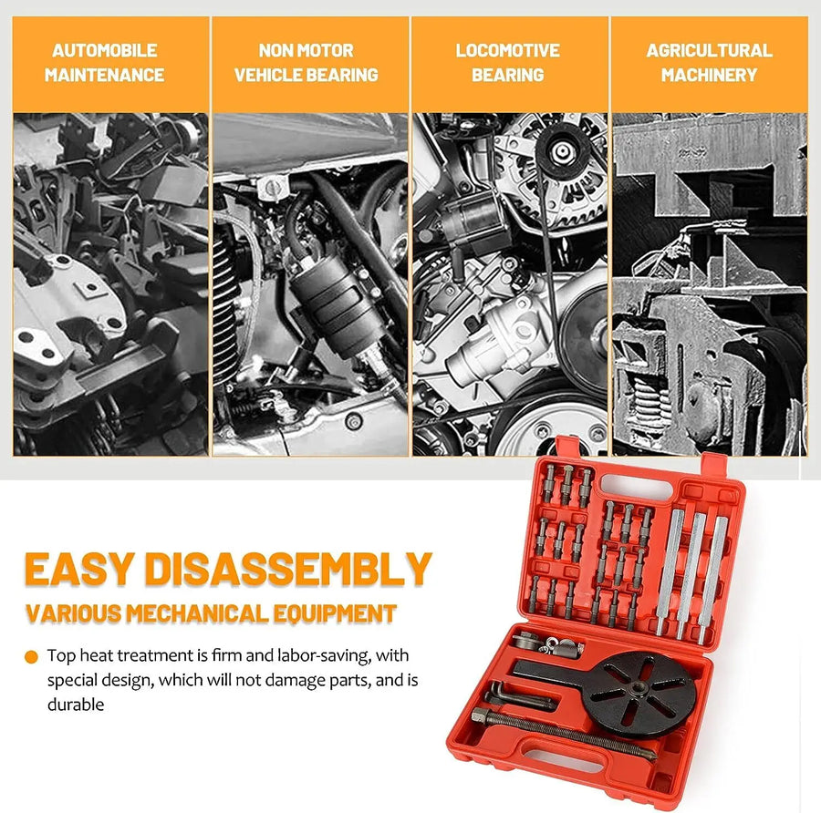 21 in1 Bearing Disassembly Puller Inner Hole Removal Tool Three-jaw Puller Set