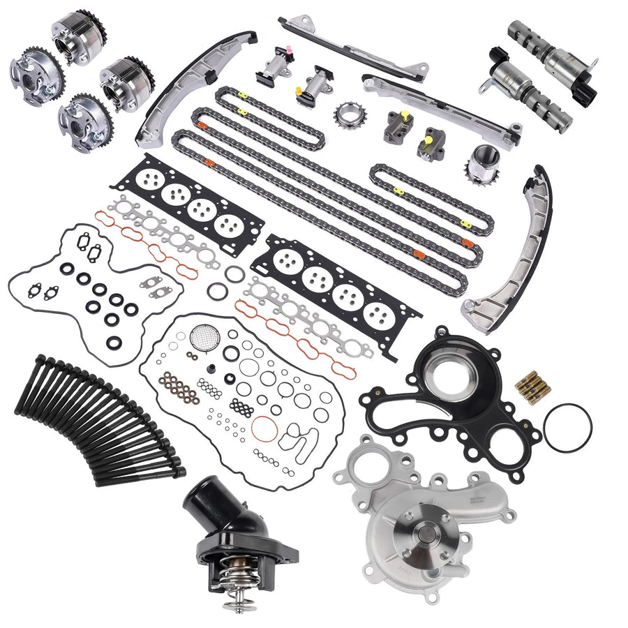 Head Gasket Set Timing Chain Water Pump Camshaft for Toyota Tundra Lexus