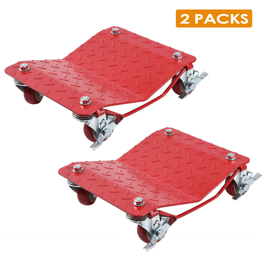 1,500 lb Vehicle Wheel Dolly Set with Swivel Casters