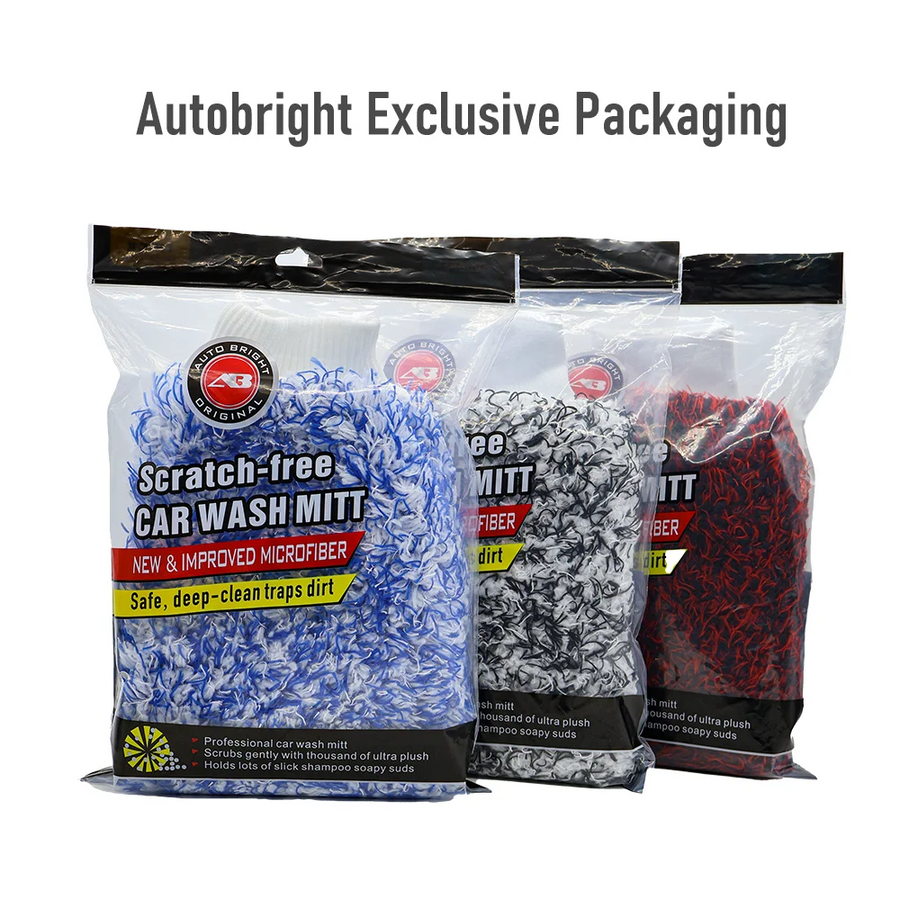 Dual-Sided Microfiber Car Wash Mitts - Color Options