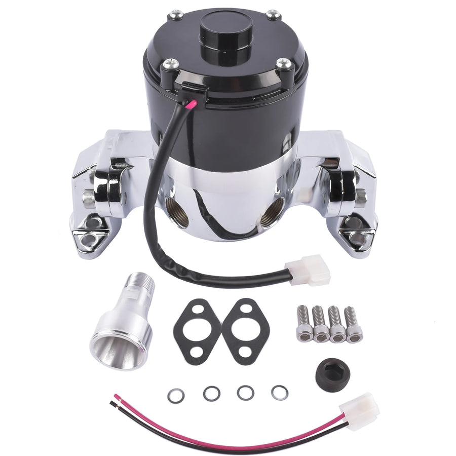 Chrome Aluminum High Flow Electric Water Pump for Small Block Chevy Small Block Chevy 283 327 350 400 Engine