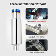 Universal Stainless Steel Universal Exhaust Muffler – 63.5MM