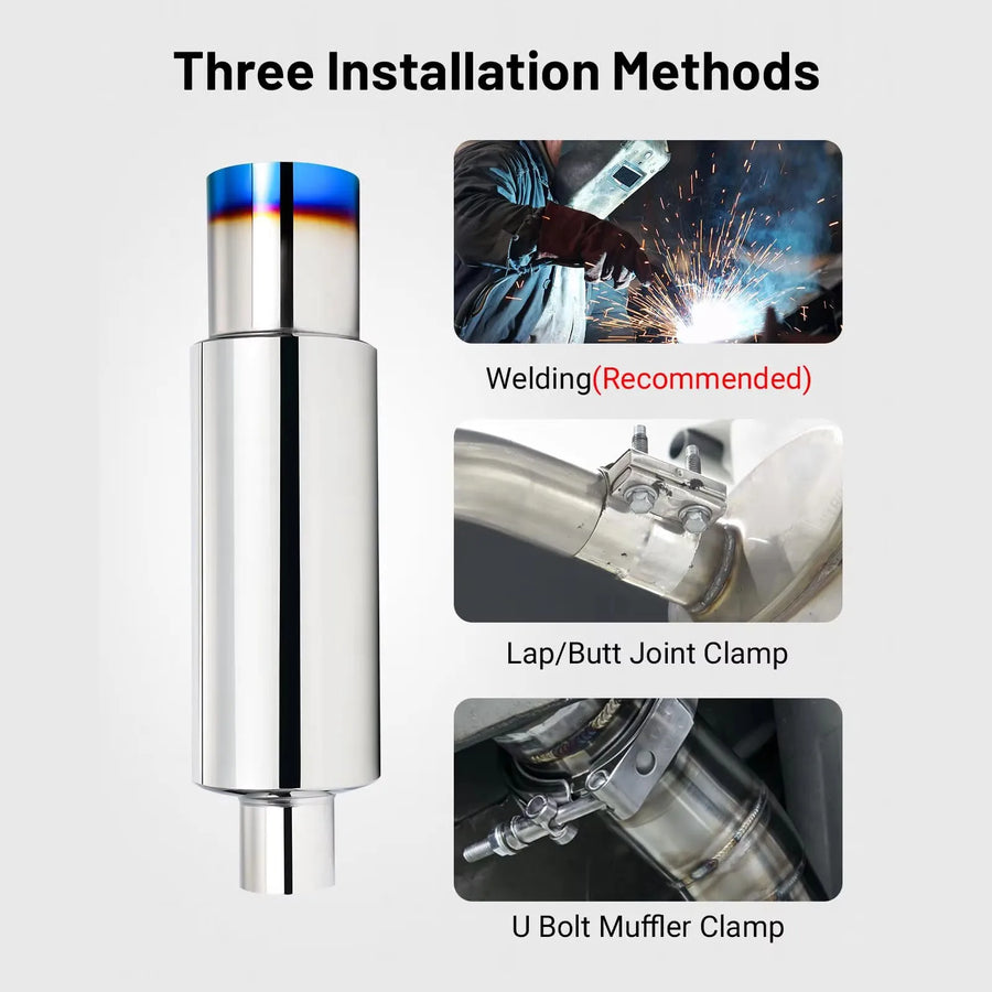 Universal Stainless Steel Universal Exhaust Muffler – 63.5MM