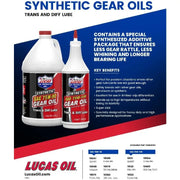 Lucas Oil 10122 75 W-140 Synthetic Motor Lube, Case of 4