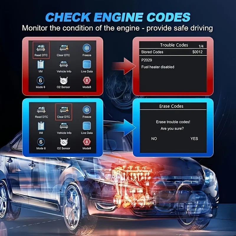 V519 Professional OBD2 Scanner with Live Data and Code Reader