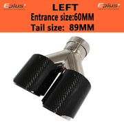 Universal Y-Shaped Dual-Outlet Carbon-Fiber & Stainless Steel Exhaust Tip