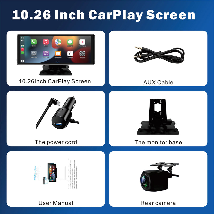 10.26-Inch CarPlay and Android Auto Touchscreen Car Stereo