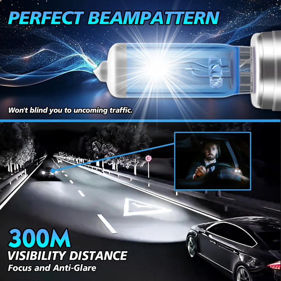 4-Piece H7 Halogen Headlight Bulb – 6000K