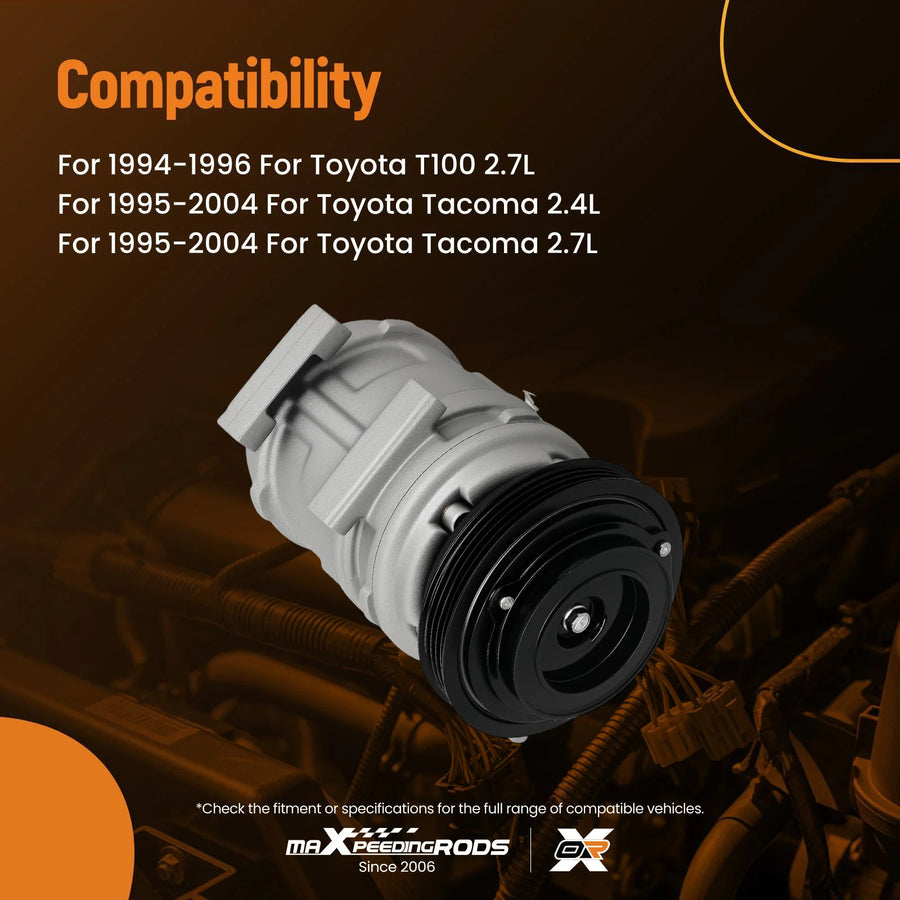A/C Compressor and Clutch for Toyota Tacoma 1995-2004 10pa15c