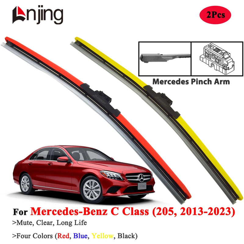 Front Windshield Wiper Blade Set for Mercedes-Benz C-Class 2013-2022