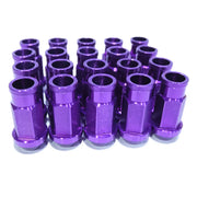 20-Piece 50 mm Aluminum Wheel Lug Nut Set – M12×1.25 or M12×1.5