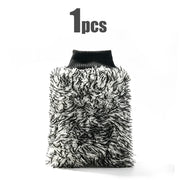 Thick Double-Sided Microfiber Car Wash Mitt, 22 x 19 cm