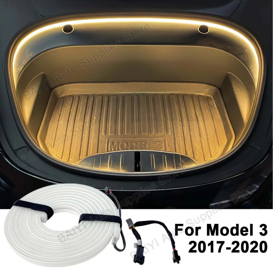 LED Front Trunk Ambient Light Strip for Tesla Model 3 and Model Y 2021–2025