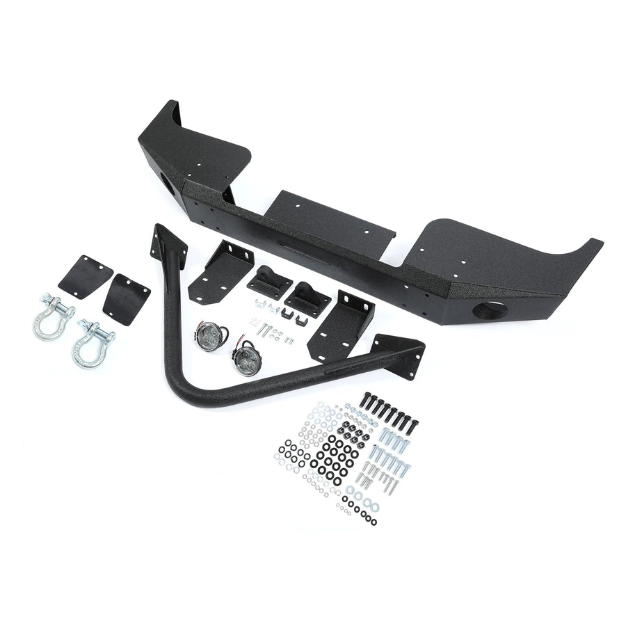 Front Stinger Bumper with Lights and Winch Plate for Jeep Cherokee XJ 1984-2001