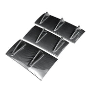 3-Piece Universal Rear Bumper Shark-Fin Diffuser Set