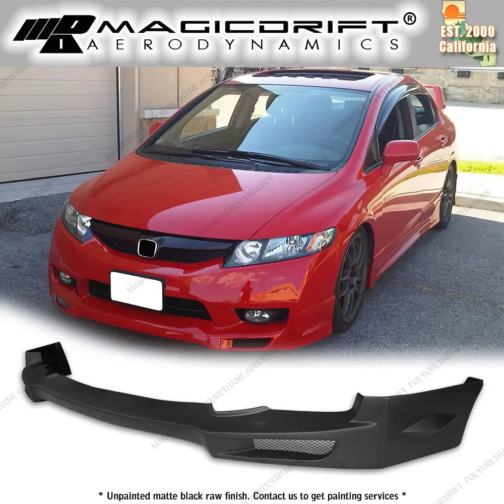 Front Bumper Lip & Splitter for 2009–2011 Honda Civic – 4-door
