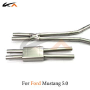 304 Stainless Steel Valved Cat-Back Exhaust for Ford Mustang 5.0L