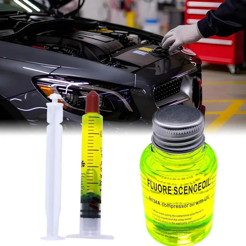 R134a A/C Refrigerant Oil with Fluorescent Leak Detection and Repair Agent