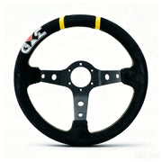 320 mm Suede Deep-Dish 6-Bolt Racing Steering Wheel