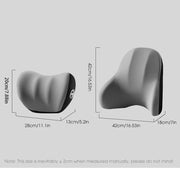 Universal Car Neck Pillow and Lumbar Support Cushion Set