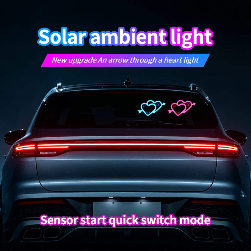 Solar-Powered RGB Car Window Ambient Light