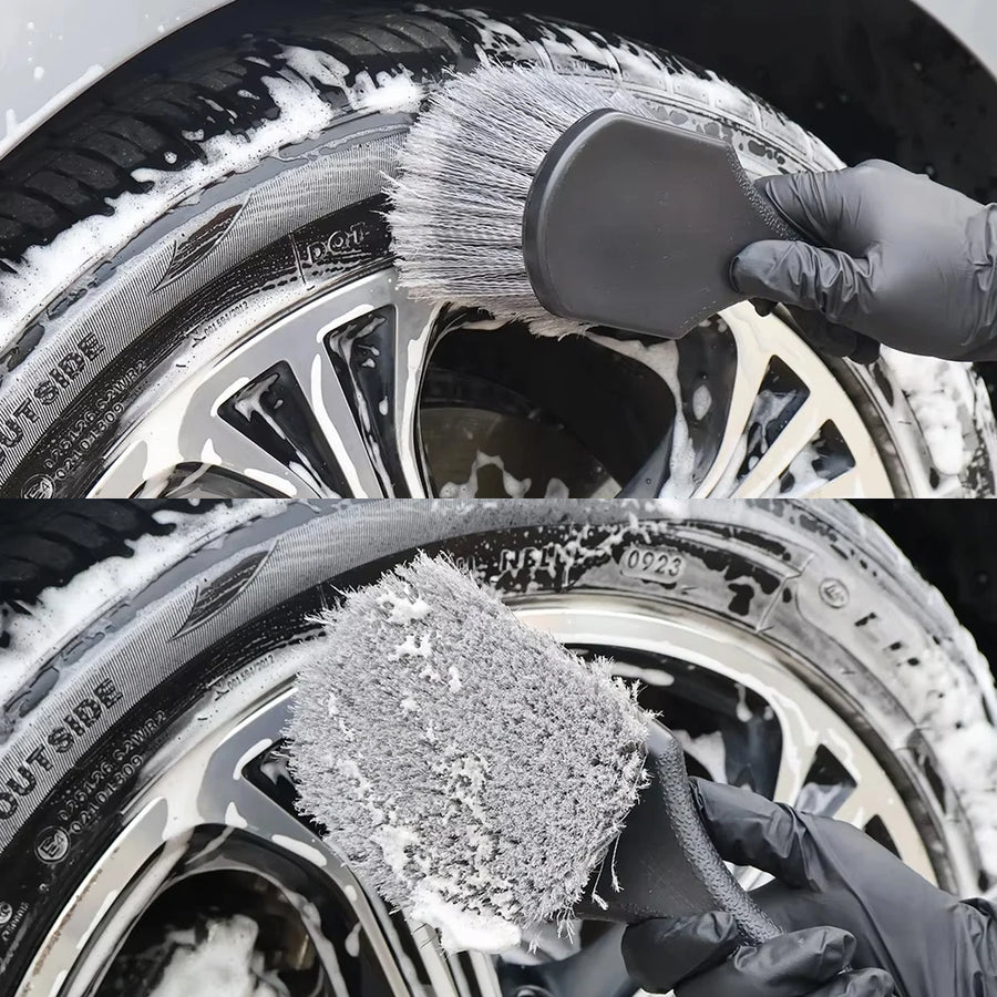 PP-Bristle Wheel & Tire Scrub Brush