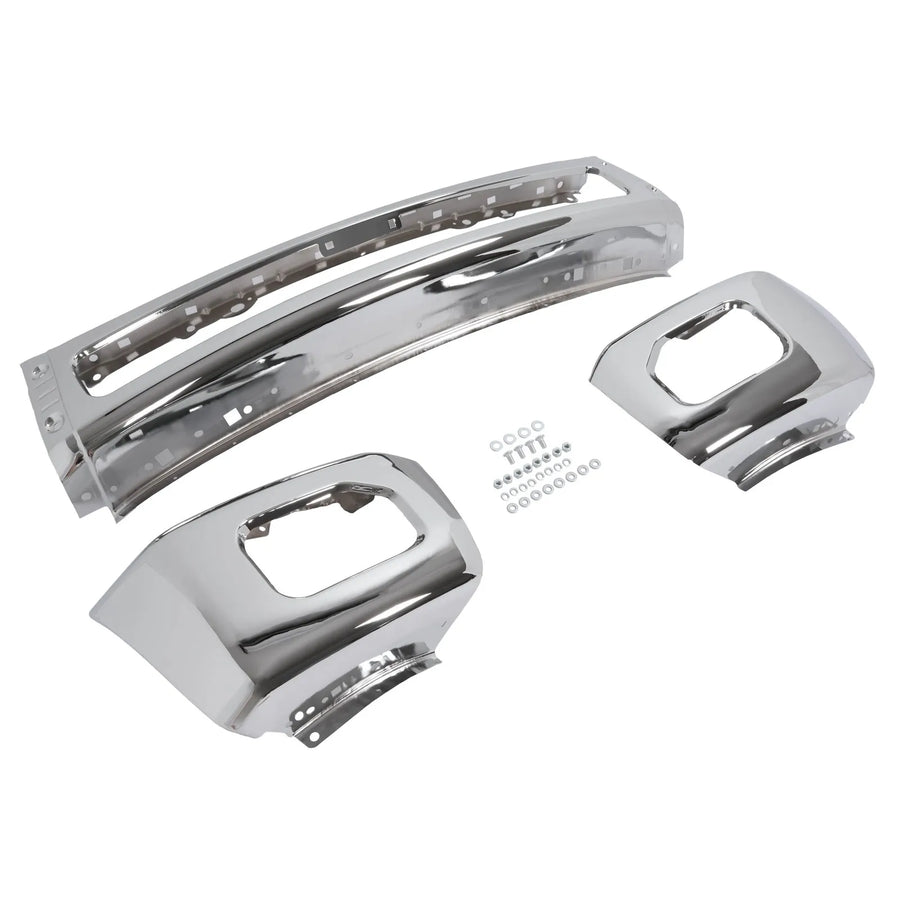 Chrome Front Bumper with Fog-Light Openings for Ford F-250/F-350 2011–2016