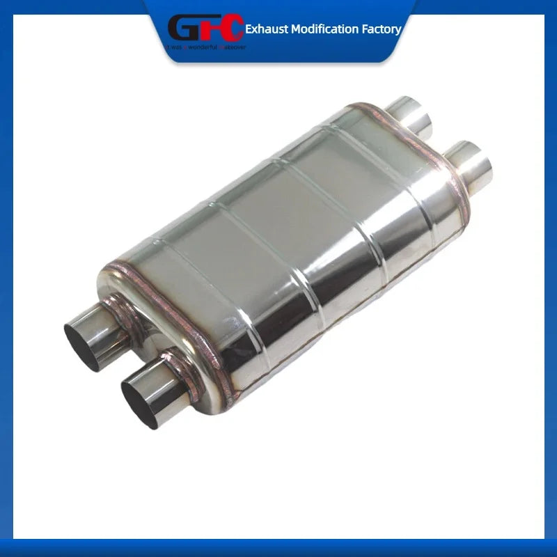304 Stainless Steel Exhaust Muffler for 1.5mm Thickness Polished Then Brushed Finish