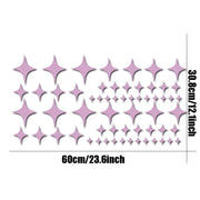 60-Piece Star Vinyl Decal Set