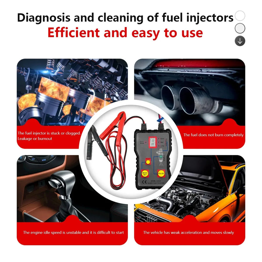 Fuel Injector Cleaning and Testing Kit with 4 Pulse Modes
