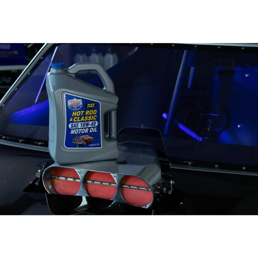 Lucas Oil Hot Rod & Classic Car 10W-40 Motor Oil, 5 Quart
