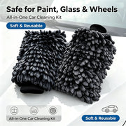 XL Charcoal Grey Chenille Microfiber Car Wash Mitt