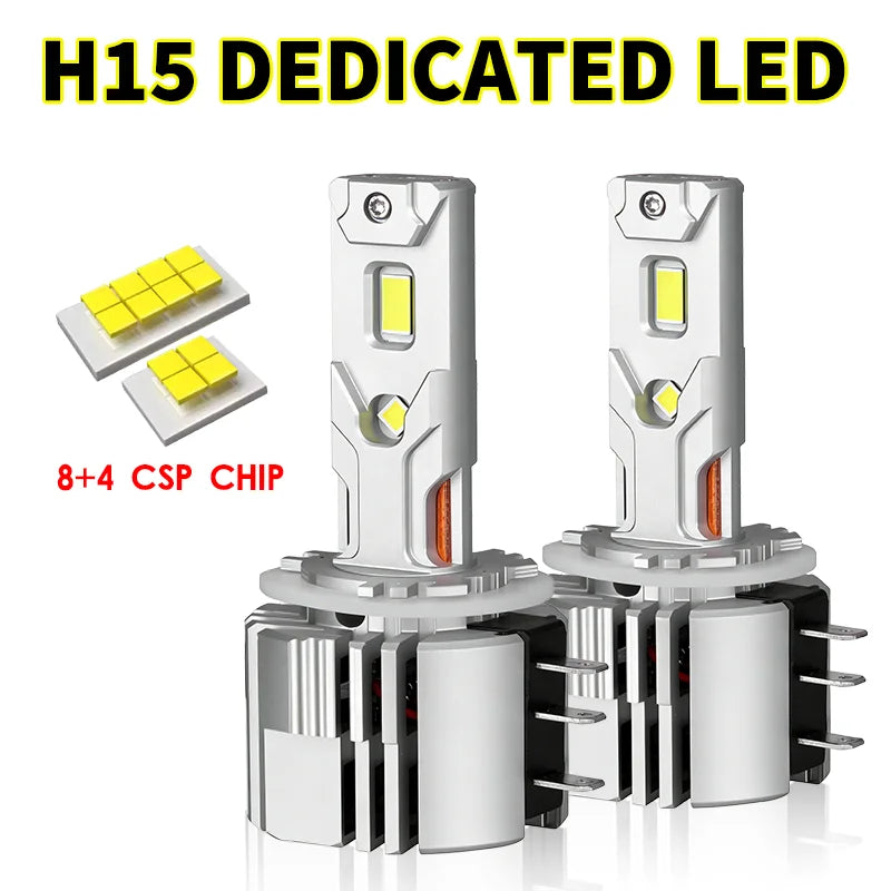 2-Piece H15 LED Headlight Bulb – 6000K, CANBUS
