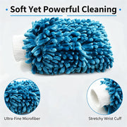 XL Blue Double-Sided Chenille Car Wash Mitt
