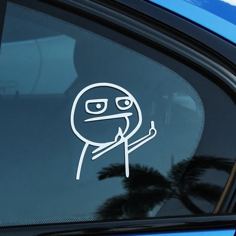Middle-Finger Vinyl Vehicle Decal – 10.5 × 12 cm