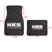 HKS Le Mans Confetti 4-Piece JDM Car Floor Mat Set