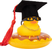 Summer Rubber Duck Dashboard Ornament with Sun Hat and Swim Ring