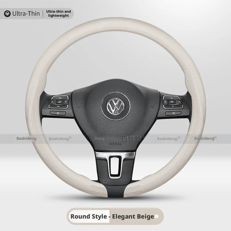 Perforated Steering Wheel Cover for Volkswagen VW Golf Tiguan Polo T-Roc T-Cross ID.3 ID.4
