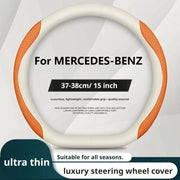 Leather Steering Wheel Cover for Mercedes-Benz E300 A B C E S-Class W205 W212 W210 W221 W205