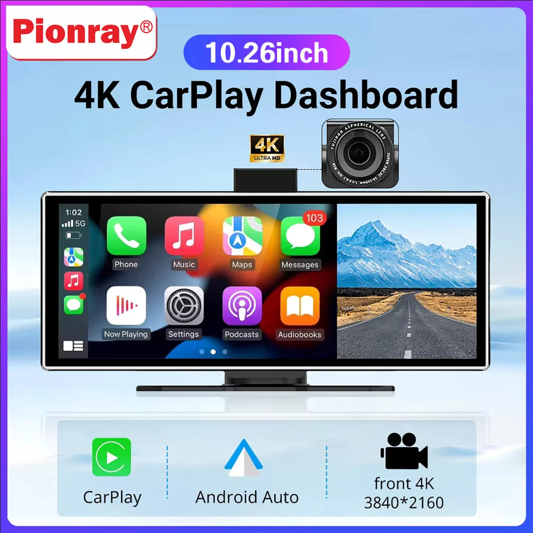 10.26-Inch CarPlay and Android Auto Touchscreen Car Stereo