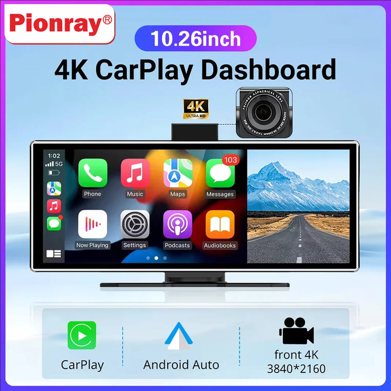 10.26-Inch CarPlay and Android Auto Touchscreen Car Stereo