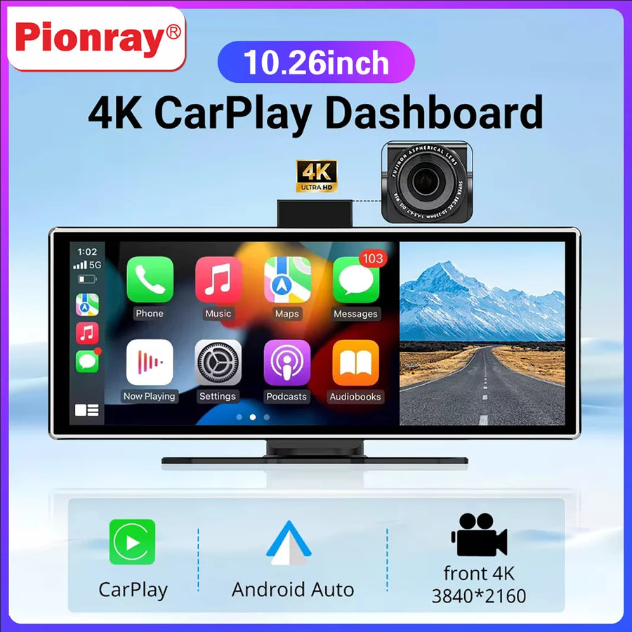 10.26-Inch CarPlay and Android Auto Touchscreen Car Stereo